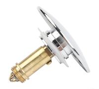 Chrome Pop-Up Basin Waste Kit with Slotted Drain Stopper, Solid Brass Sink Push Button Click Clack for Bathroom