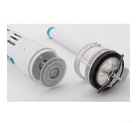 Chrome Push Button, Adjustable Overflow Pipe, Dual Flush Valve for White Toilet Cistern