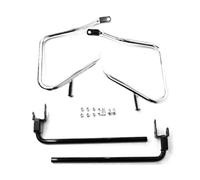 Chrome Rear Saddlebag Guards Support Kit Harley Davidson Touring Electra Street Glide Road King Ultra Classic Limited CVO 2014-2023 Saddle Bags Bag Bars Guard Mount Saddlebags # 90200787 Bar Supports