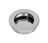 (Chrome) Recessed Flush Sliding Door Handle Finger Pull Circle 40 x 35 x 10mm 5 Colours