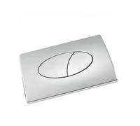 Chrome Rectangle Large Oval Pneumatic Flush Button Plate