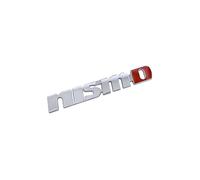 (Chrome Red) 3d Metal Nismo Badge Logo Letters Car Trunk Emblem Decal For Nissan Gtr Juke Sentra Y62 370z 350z Leaf Nismo Sticker Accessories