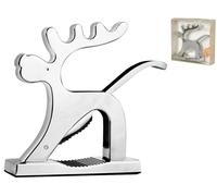Chrome Reindeer Shaped Nutcracker H&H