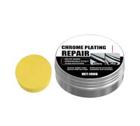 Chrome Restorer Paste - 100g Metal Polishing Cleaner, Durable Shine Enhancing Formula, Surfaces Care Solution | Automotive Rims, Kitchen Fixtures, Stoves, Grills, Ovens, Cooktops, Engine Parts