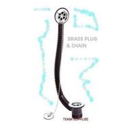 Chrome Retainer Bath Waste & Overflow with Brass Plug