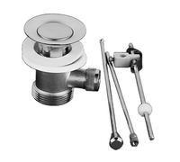 Chrome Rod Lever Pop Up Slotted Sink Waste Modern Brass Bathroom Plug TW05