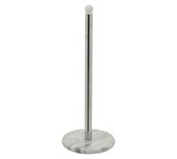 Premier Housewares Interiors By Premier Stable Chrome Kitchen Roll Holder With Marble Base, Elegant Design Kitchen Holder, Sturdy Roll Holder