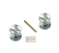 Chrome Round Mortice Door Knob Handle - 60mm