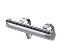 Chrome Round Thermostatic Shower Mixer Tap with Safety Lock at 38°C - Scratch Resistant - Easy to Clean - Durable - Solid Chrome - 5 Year Warranty AM.PM Hit FTA4000