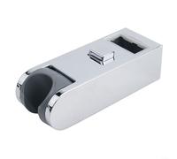 Chrome Shower Head Holder Slider Bar Adjustable Bracket with Resin Pad for Scratch Prevention and Full 360 Degree Rotation on Various Shower Rails (30x15mm)