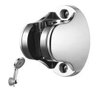 Chrome Shower Head Holder Wall Mount, Angle Adjustable Shower Bracket, ABS Drilling Mounted Shower Head Holder Replacement for Handheld Shower Head, 5.5cm Hole Distance Bathroom Accessories