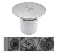 Chrome Shower Plughole Cover - 115mm Replacement for Fast Flow Drain Protection in Tray, Waste Trap, and Drain. Keep Clean Clog-Free Cap Tube Round (A)
