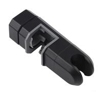 Chrome Shower Rail Head Slider Bracket, Adjustable 15mm-30mm Holder with 360 Degree Rotating Clamp, Anti-Slip ABS Fixture for Bathroom Slide Bar, Silver(Black)