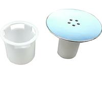 Chrome Shower Waste Drain Cap Tube/Cup Cover Cubicle 90mm / 115mm Plug Drain Replacement Hole Chrome Finish Fast Flow Hair Trap…
