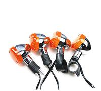 Newland2019 Chrome Signal Indicator Lights for Honda Steed 600 750 Magna 250 Magna 750 Shadow 400 750 VTX1300 VLX 1100 DLX VTX 1300 1800 Cruiser Chopper Custom (Front/Rear)