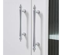 Chrome Silver Closet Door Handle Single Hole Drawer Knob Solid Brass Wardrobe Cabinet Door Handles Furniture Pulls(Yellow)