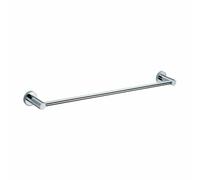 Chrome Single Round Towel Bar Rail Holder Nes Home Silver One Size