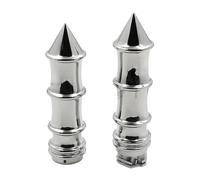 Chrome Skeleton Spike 1 Inch 25mm Hand Grips Compatible With 1996 To 2010 Motorcycles