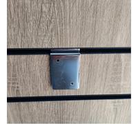 Chrome Slatwall Back Plate Hook - Pair of Heavy-Duty Brackets for Hanging Cabinets, Frames & Panels - Compatible with Standard Slatwall & Garage Storage Systems