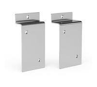 Chrome Slatwall Back Plate - Pair of Heavy-Duty Metal Mounting Brackets for Cabinets, Frames, Panels & Displays | Lince Display Limited