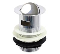 Chrome Slotted Sink Basin Bathroom Kitchen Waste Flip Plug (1 1/4")