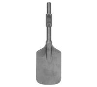 Chrome Steel Clay Spade Chisel Bit, Heat Treated, 135mm Base Width, Electric Breaker Compatible, Construction Demolition Mining Tool with Black Plastic Box, for Various Operations