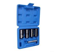 Chrome Steel Lug Nut Remover Set 5 Piece Black | Includes 17mm, 19mm, 21mm, 22mm sockets; covers common metric sizes; fits standard breaker bars