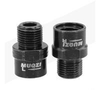 Chrome Steel Pedal Extender - 16mm Axle Extension for Wider Foot Clearance for CNC-machined Anodized Compatible with Standard 9/16 Threaded Cranks (Black/Silver/Gold)(Black)