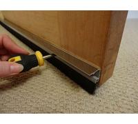 Chrome Stormguard Draught Excluder Premium Door Brush Seal Concealed Fixings 838mm - Pack Of 3