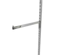 Chrome Straight Arm for Twin Slot Uprights for Retail Display Shopfittings (300mm)