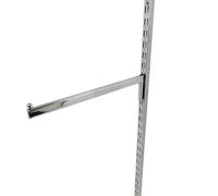 Chrome Straight Arm for Twin Slot Uprights for Retail Display Shopfittings (350mm)