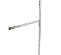 Chrome Straight Arm for Twin Slot Uprights for Retail Display Shopfittings (400mm)
