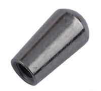 Chrome Switch Cap 3.5mm for Korean Made Guitars(Black) | Fits 3.5mm shafts, metric thread, chrome finish, replaces worn tips, easy install
