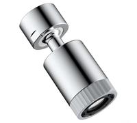 Chrome Swivel Faucet Aerator Providing Three Flow Options For Kitchen Tasks With 360 Degree Rotation To Reach All Areas Of The Sink While Saving Water Through Advanced Bubble Technology Design