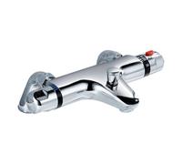 Chrome Thermostatic Bath Shower Mixer Tap Deck Mounted Solid Brass