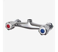 Chrome Thermostatic Shower Mixer Twin Outlet, Mixer Taps Bar Brass Valve Shower Mixer Taps for Bathroom Shower Bar in-Wall