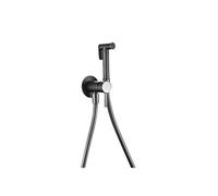 Chrome Toilet Bidet Sprayer Kit with 1.2 Rubber Hose Wall Mounted Hot and Cold Mixer Tap Restroom Handheld Spary Cleaner(ZJ-B-GM)
