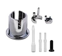 Chrome Toilet Dual Flush Button with Threaded Push Rods Compatible with Roca D2D AH0001800R Short Body