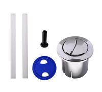 Chrome Toilet Flush Button Dual with Plain Push Rods Short Body Compatible with Roca D1D AH0002100R