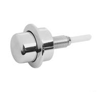 Chrome Toilet Flush Button for Siamp & for Optima 49 Toilets - Single-Function Push-Button Tank Switch, ABS Construction, Silver Finish, Compatible(A)