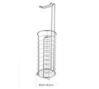 Chrome Toilet Roll Paper Holder Stand Rack Storage Dispenser Store Tidy Organiser Caddy Free Standing