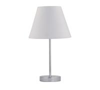 Chrome Touch Operated Table Lamp with Ivory Off White Shade First Choice Lighting Silver One Size