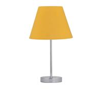 Chrome Touch Operated Table Lamp with Ochre Yellow Shade First Choice Lighting Silver One Size