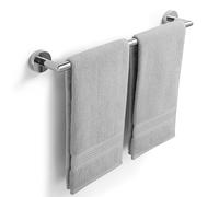 Chrome Towel Bar 18 Inch Bathroom Towel Racks Wall Mounted Bath Towel Holder Modern Home Decor Towel Rod Towel Hanger Stainless Steel Bathroom Accessories Towel Rail Single Towel Bars Polished Chrome
