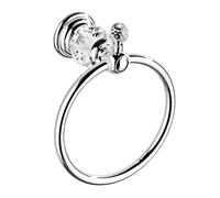 Chrome Towel Ring Towel Holder, Silver Crystal Towel Bar Bathroom Hardware