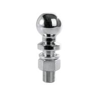 Chrome Trailer Hitch Tow Ball 2-5/16 Inch M25 Shank Dia Capacity 5000 Lbs Coupling Parts RV Camper Caravan Accessories(M25(CAP 5000Lbs))
