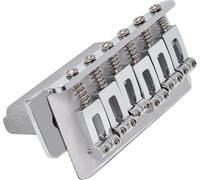 Chrome Tremolo Bridge Kit for Fender Stratocaster, Traditional 6-point Tremolo System, Zinc Alloy Steel Saddles with Springs and Black Tremolo Arm