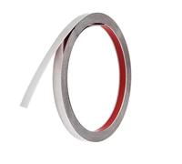 Chrome Trim, 1cm × 5m Silver Wall Molding Trim Stainless Steel Peel Stick Trim Self-Adhesive Moulding Trims Flexible Chrome Strip Mirror-Like Finish Border Stickers for Wall Mirror Frame Fireplace