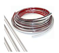Chrome Trim Chrome Tape Self Adhesive Peel and Stick Wall Moulding Trim Tile Edging Strip Tile Edging Trim Peel and Stick Moulding for Ceiling Windows Tables Corners Rooms Cars,Silvery 5.5m*11.9mm