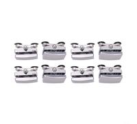 Chrome Twin Shower Screen Rollers With 23mm Diameter Wheels For Replacing Top And Bottom Hardware On Flat And Curved Sliding Glass Doors This Eight Piece Abs Set Ensures Silent Gliding For Steam Rooms
